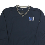 NIKE Mens Blue Pullover V-Neck XL Golf Sports Sweatshirt Embroidered Logo