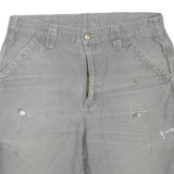 CARHARTT Mens Grey Casual Cotton Blend Shorts M W32 Workwear Utility Pocket