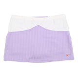NIKE Womens Lilac White Plain Mini Polyester Blend Skort Size S Sports