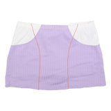 NIKE Womens Lilac White Plain Mini Polyester Blend Skort Size S Sports