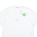 STELLA MCCARTNEY Womens White Organic Cotton Blend T-Shirt XS Short Sleeve Crew