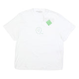 STELLA MCCARTNEY Womens White Organic Cotton Blend T-Shirt XS Short Sleeve Crew
