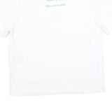 STELLA MCCARTNEY Womens White Organic Cotton Blend T-Shirt XS Short Sleeve Crew