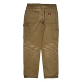 Dickies Double Knee Carpenter Trousers - 34W 34L Brown Cotton