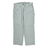 Dickies Cargo Carpenter Trousers - 38W 30L White Polyester Blend