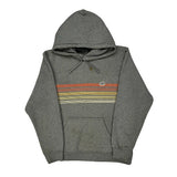 Patagonia Striped Hoodie - Small Gray Cotton Blend