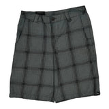 Quiksilver Checked Chino Shorts - 31W 10L Gray Cotton