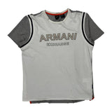 Armani Exchange Spellout T-Shirt - XL Grey Cotton