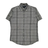 Tommy Hilfiger Checked Short Sleeve Shirt - Small Black & White Cotton