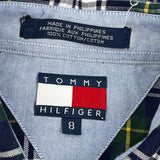 Tommy Hilfiger Checked Flannel Shirt - Small Multicoloured Cotton