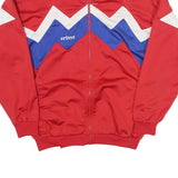ERIMA Mens Red White & Blue Zigzag Polyester Blend Athletic Zip Jacket M