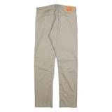 LEVI'S Mens Cotton Beige Regular Straight Trousers W32 L32 Classic Zip Casual