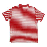 NAUTICA Mens Red & White Striped Short Sleeve Polo Shirt M Cotton Blend Classic