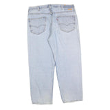 LEVI'S Mens Regular Fit Blue Denim Straight Light Wash W38 L29 Cotton Blend Zip