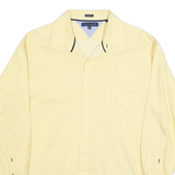 TOMMY HILFIGER Mens Yellow Cotton Blend Shirt 2XL Long Sleeve Classic Fit