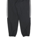 ADIDAS Mens Joggers Black & White L W34 L32 Elastic Tapered Fit Casual Gym Pants