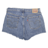 LEVI'S Womens Denim Blue Cut-Off Shorts L W30 Classic Cotton Blend