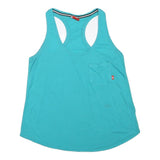 NIKE Womens Turquoise Vest M Racer Back Cotton Blend Casual Gym Wear