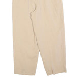 Women Beige Relaxed Fit Straight Leg Trousers W26 L24 Zip Closure Casual