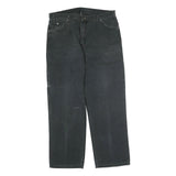 DICKIES Mens Jeans Black Regular Straight Denim W38 L31 Workwear Zip Closure