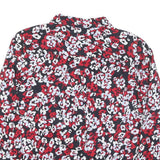 TOMMY HILFIGER Womens Red & White Floral Printed Shirt Long Sleeve Collared M