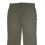 DICKIES Mens Cotton Olive Regular Straight Trousers W38 L29 Workwear Casual