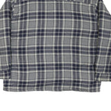 GREAT NORTHWEST Mens Blue & Grey Check Shirt 2XL Cotton Blend Casual Button Up