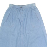 CORET CITY BLUES Womens Blue Cotton Blend A-Line Midi Woven Skirt Size M
