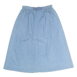 CORET CITY BLUES Womens Blue Cotton Blend A-Line Midi Woven Skirt Size M