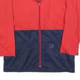 HELLY HANSEN Mens Red & Navy Zip Polyester L Outdoor Jacket Weatherproof