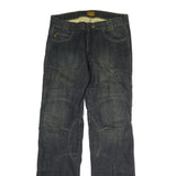 AJAYS Mens Cotton Blue Regular Straight Denim W32 L34 Zip Jeans Casual Wear