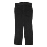 WRANGLER Mens Black Regular Fit Straight Denim W31 L31 Cotton Blend Zip Jeans