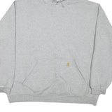 CARHARTT Mens Grey Hoodie XL Cotton Blend Pullover Casual Workwear Pocket