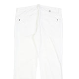CALVIN KLEIN JEANS Womens White Regular Straight Denim W34 L28 Zip Cotton Blend