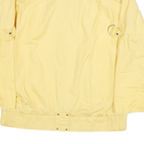 Womens Yellow Coach Jacket UK 12 Polyester Blend Woven Plain Button Long Sleeve