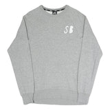NIKE SB Mens Grey Sweatshirt Crew Neck S Cotton Blend Casual Pullover