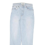 REFORMATION Womens Jeans Blue Regular Straight Denim Light W26 L27 Zip Cotton