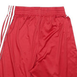 ADIDAS Mens Red Casual Polyester Shorts L W30 Three Stripes