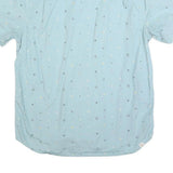 VANS Mens Blue Short Sleeve Patterned Shirt M Cotton Blend Casual Summer