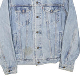LEVI'S Mens Blue Denim Jacket L Cotton Blend Classic Button Closure