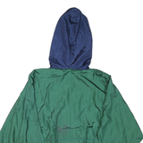 SAN FRANCISCO SPORT Mens Blue & Green Hooded Jacket L Polyester Blend Zip