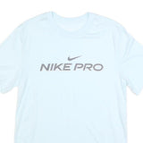 NIKE Mens White Nike Pro Graphic T-Shirt S Short Sleeve Crew Neck Sportswear