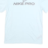 NIKE Mens White Nike Pro Graphic T-Shirt S Short Sleeve Crew Neck Sportswear