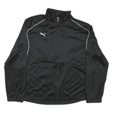 PUMA Mens Black Zip Track Jacket L Polyester Plain Sportswear Leisure