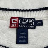 Chaps Ralph Lauren Sweater - Large White Cotton