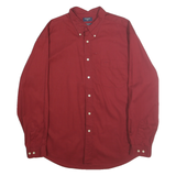 DOCKERS Mens Red Shirt XL Cotton Button Down Long Sleeve Casual