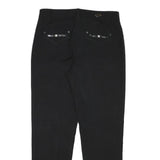 CARLA FERRONI Womens Polyester Blend Black Slim Slim Trousers W30 L28 Elegant