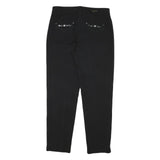 CARLA FERRONI Womens Polyester Blend Black Slim Slim Trousers W30 L28 Elegant