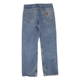 CARHARTT Womens Jeans Blue Regular Straight Denim Rinse W32 L30 Durable Workwear