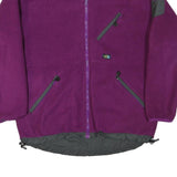 THE NORTH FACE Mens Purple & Grey Fleece Jacket XL Polyester Blend Zip Casual